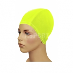 Czepek z lycry, na długie włosy BATHING CAP FOR LONG HAIR neonowy żółty Gwinner
