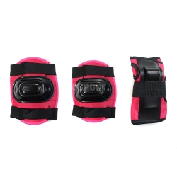 Ochraniacze dziecięce na nadgarstki, łokcie, kolana H108 DARK PINK Nils