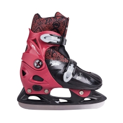 Łyżwy dziecięce, regulowane, hokejowe PEEWEE czerwone Spokey