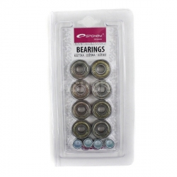 Łożyska do rolek ABEC7 CHROME 8szt. + tulejki 4szt. Spokey