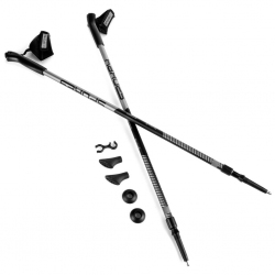Kije Nordic Walking 105-135 cm MEADOW II szaro-czarne Spokey