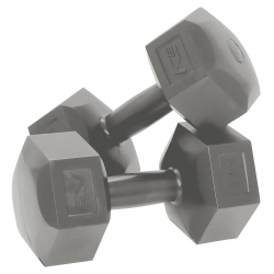 Zestaw hantli 2*6 kg - hantle cementowe szare SportVida